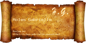 Holes Gabriella névjegykártya