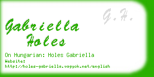 gabriella holes business card